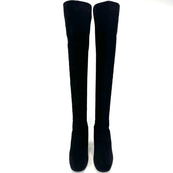 Stuart Weitzman City 5050 Black Thigh High/OTK Boot Size 10M Suede Block Heel - Picture 12 of 14
